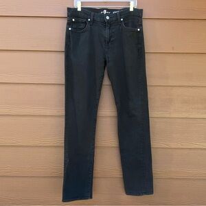 7 For All Mankind Women’s Black Straight Leg Jeans Size 34
